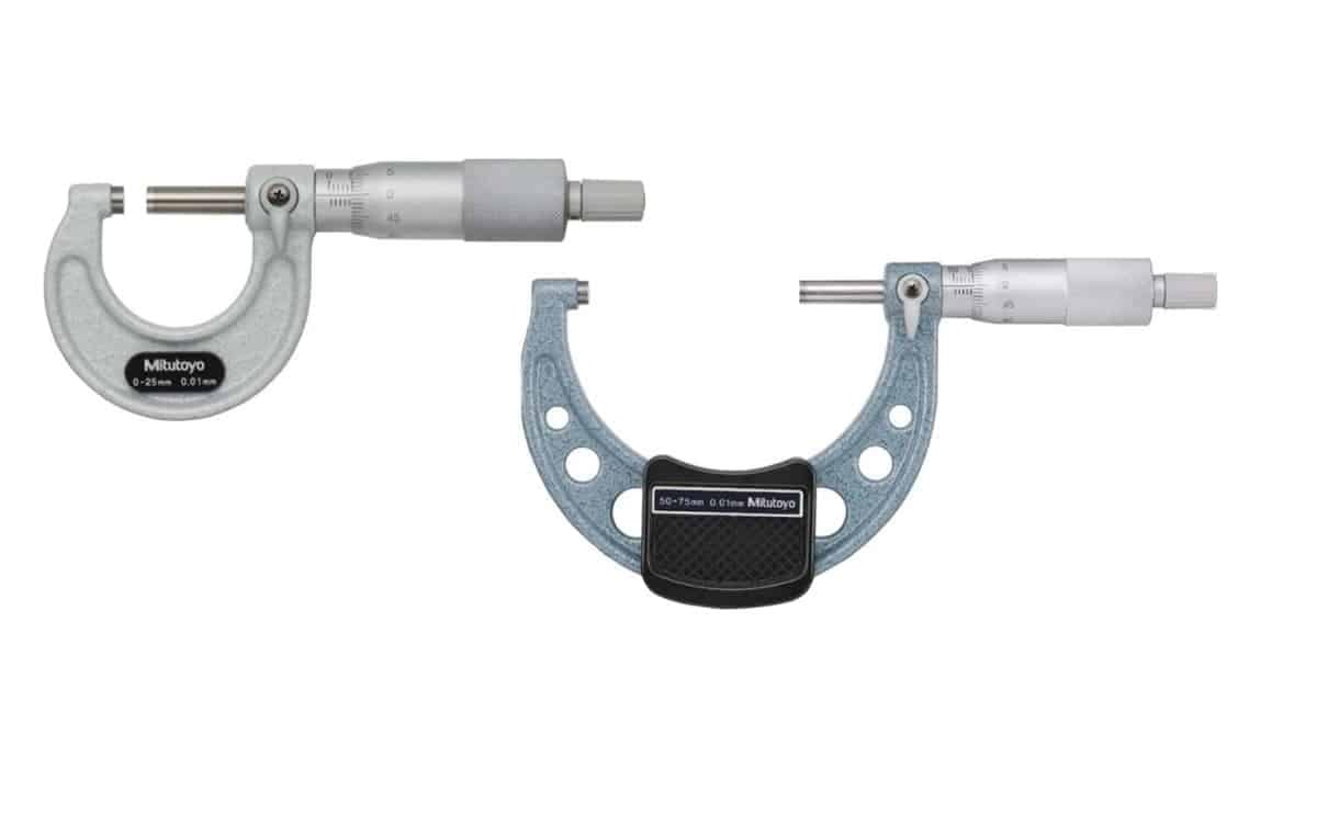 Mitutoyo Outside Micrometer Standard 0-25mm/25mm-50mm/75mm-100mm/100mm-125mm of measuring tools 1 Mitutoyo Outside