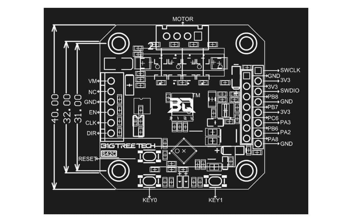 Bigtreetech S42C v1.0 closed loop driver board with OLED display for 3D printer 3 Bigtreetech S42C v1.0 closed loop driver board with OLED display for 3D printer - Image 3