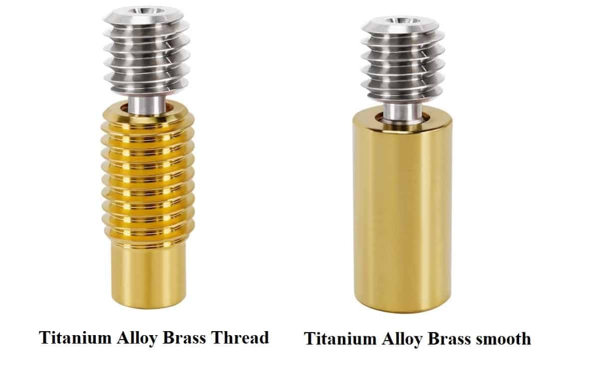 E3D V6 heatbreak Bimetal Titanium alloy brass heatbreak for 3D printer hotend throat for Prusa i3 MK3 thread smooth 1 E3D V6 heatbreak