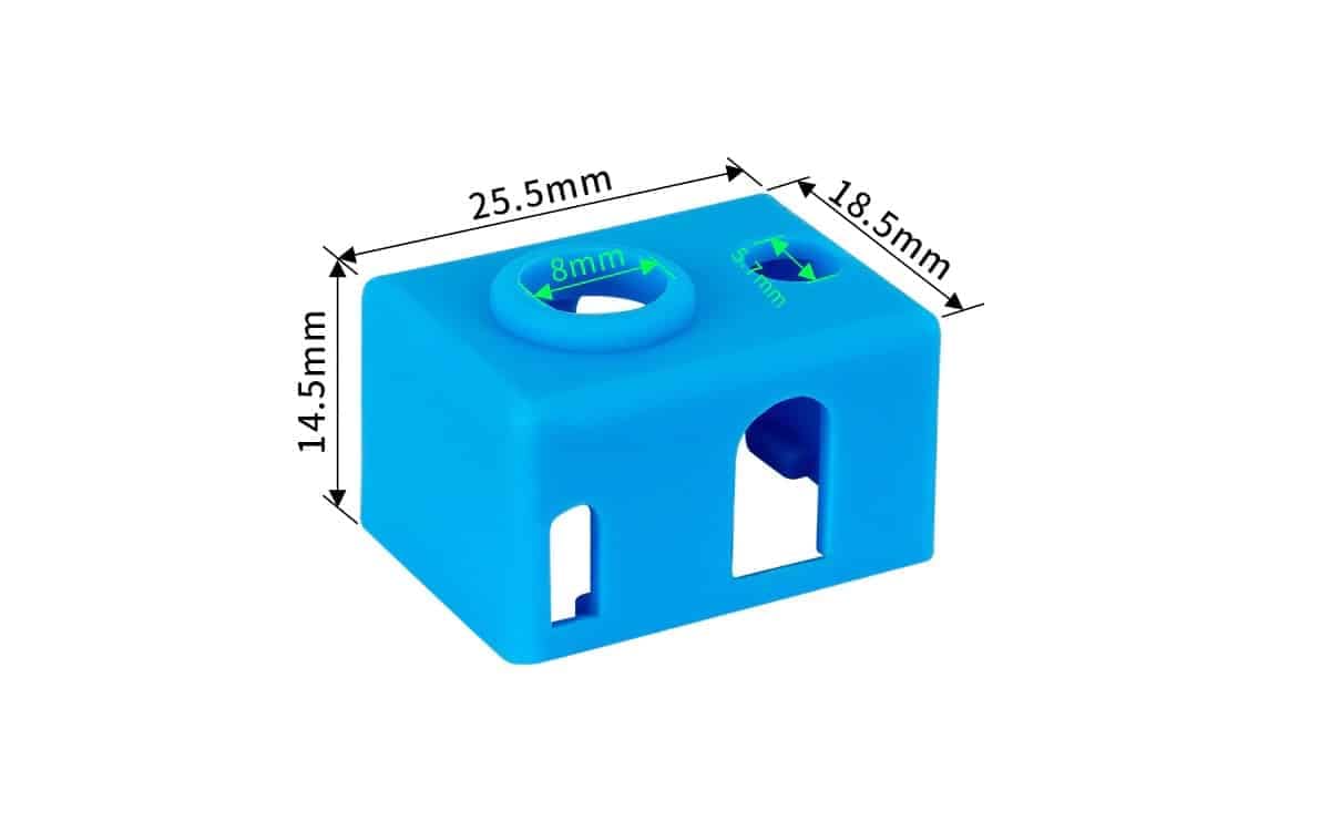 PT100 silicone sock for E3D v6 high temperature heat block of 3D printer part 4 PT100 silicone sock for E3D v6 high temperature heat block of 3D printer part - Image 4