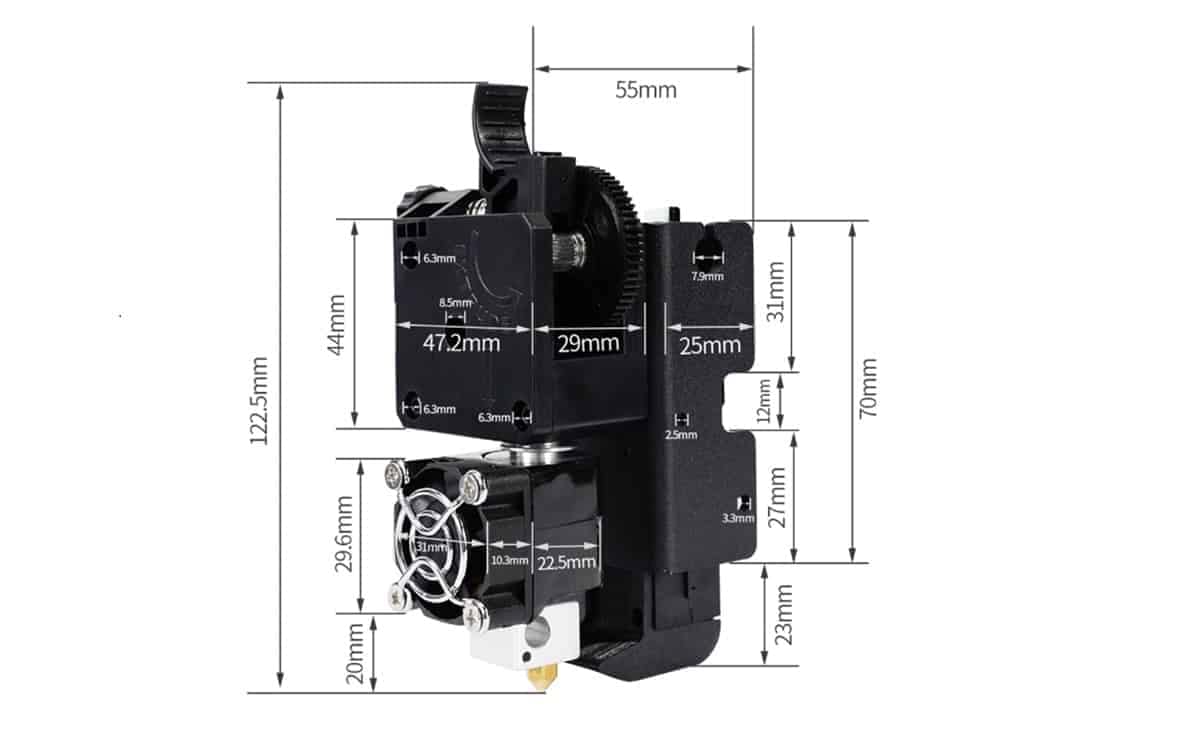Titan extruder kit 0.4mm Mk8 nozzle 1.75mm filament for 3D printer - Image 2
