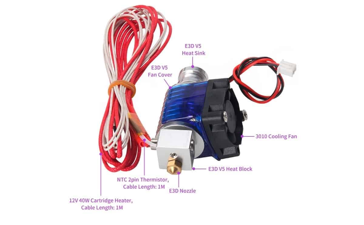 E3D V6 J-head hotend kit 12v/24v Direct 1.75mm 3d printer hot end extruder improved metal version for 3d printer 3 E3D V6 J-head hotend kit 12v/24v Direct 1.75mm 3d printer hot end extruder improved metal version for 3d printer - Image 3