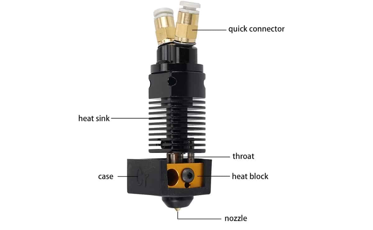 2 In 1 Out Hotend Kit for Ender 3 CR‑10 1.75mm 0.4mm Nozzle And 12V/24V 40W 3 2 In 1 Out Hotend Kit for Ender 3 CR‑10 1.75mm 0.4mm Nozzle And 12V/24V 40W - Image 3