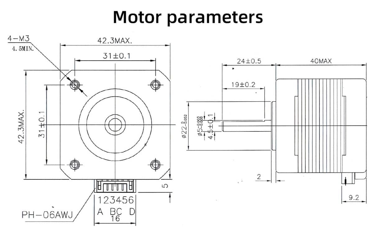 42 stepper motor nema17 stepper motor 40mm for 3D printer 2 42 stepper motor nema17 stepper motor 40mm for 3D printer - Image 2