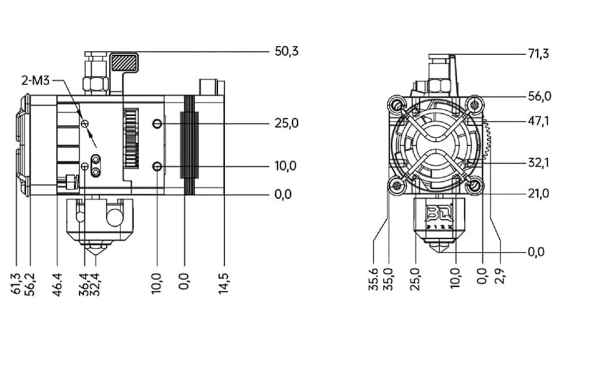 BIQU H2 V2S Extruder For B1 BX Ender 3 3 V2 56 CR6 10 3d printer machine 2 BIQU H2 V2S Extruder For B1 BX Ender 3 3 V2 56 CR6 10 3d printer machine - Image 2
