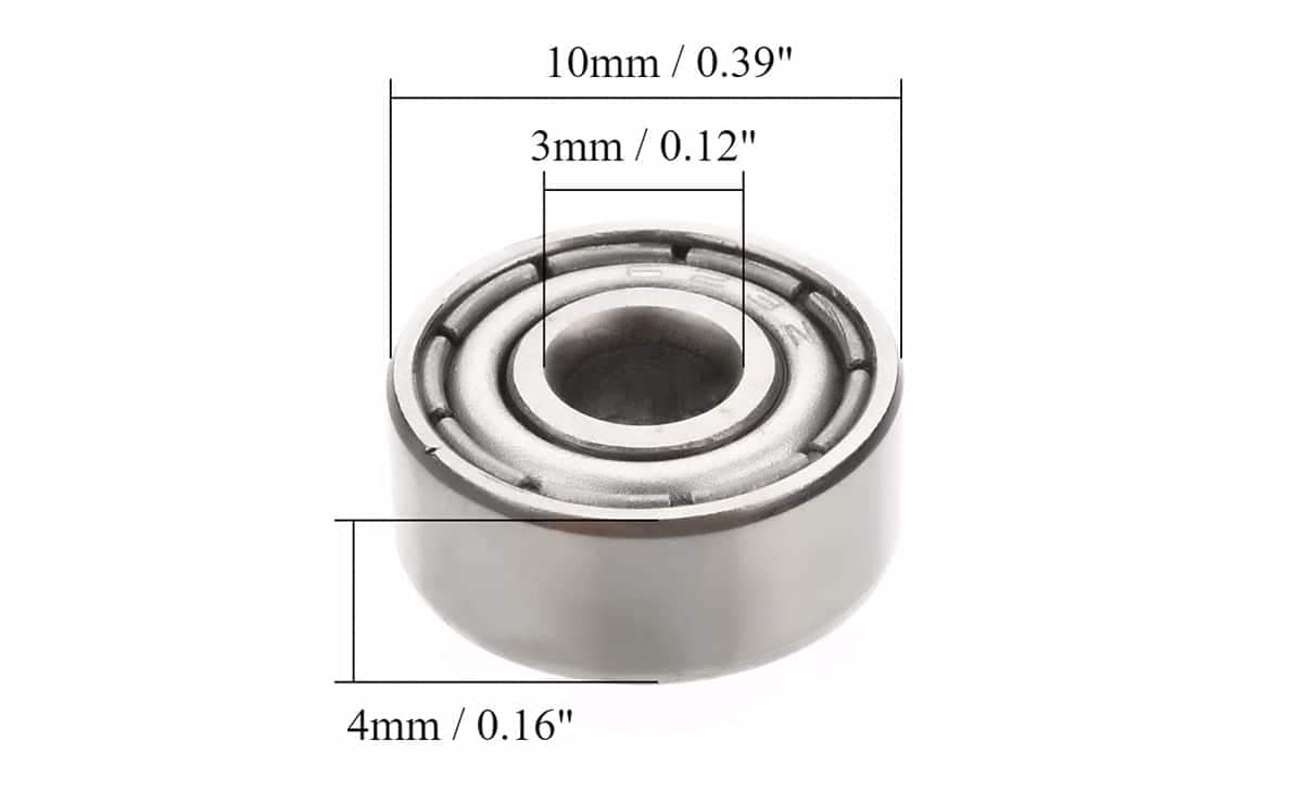 623ZZ miniature ball bearing (3x10x4mm) Double Shielded Miniature Ball Bearing for 3D Printer CNC And Robotics 3 623ZZ miniature ball bearing (3x10x4mm) Double Shielded Miniature Ball Bearing for 3D Printer CNC And Robotics - Image 3