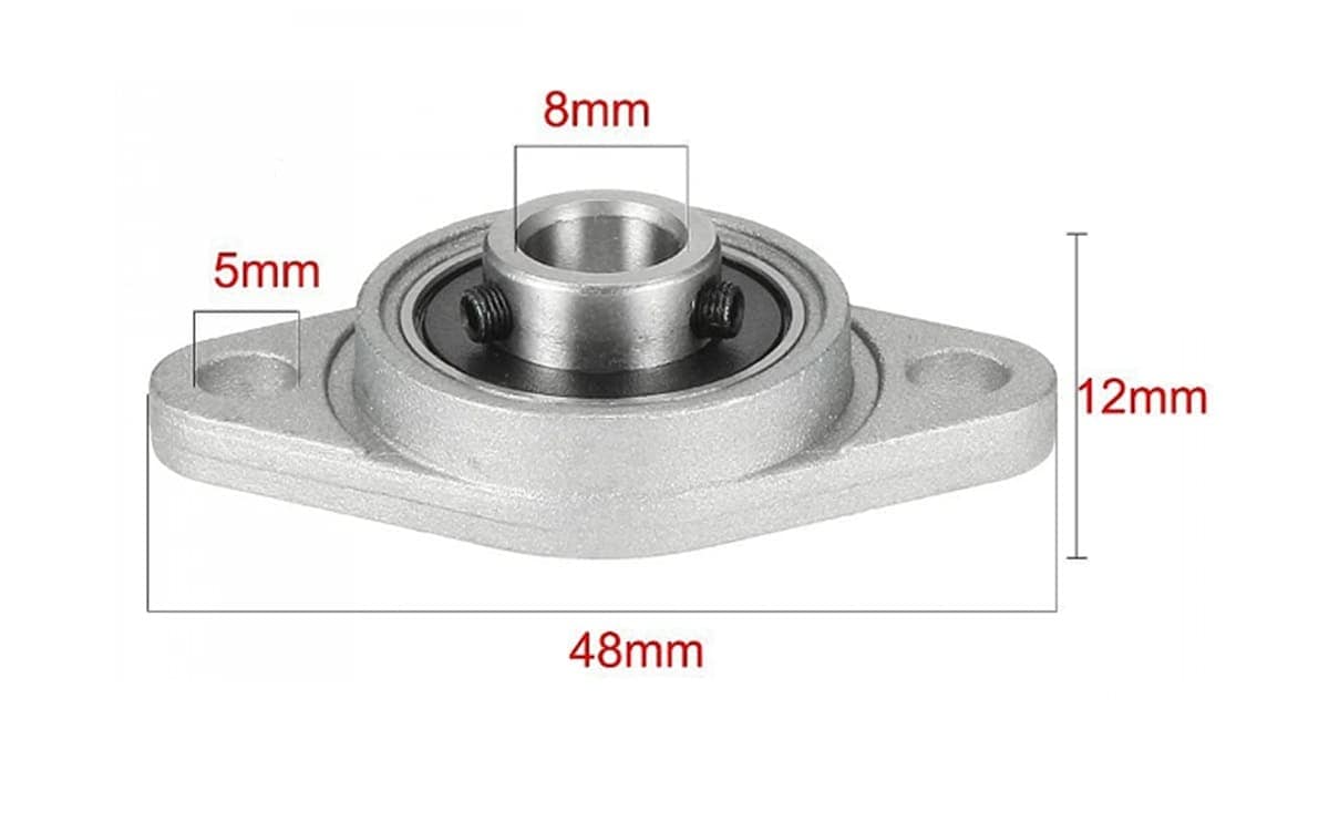 KFL08 Bearing 8mm Inner Diameter Zinc Alloy Pillow Block Flange Bearing 3 KFL08 Bearing 8mm Inner Diameter Zinc Alloy Pillow Block Flange Bearing - Image 3