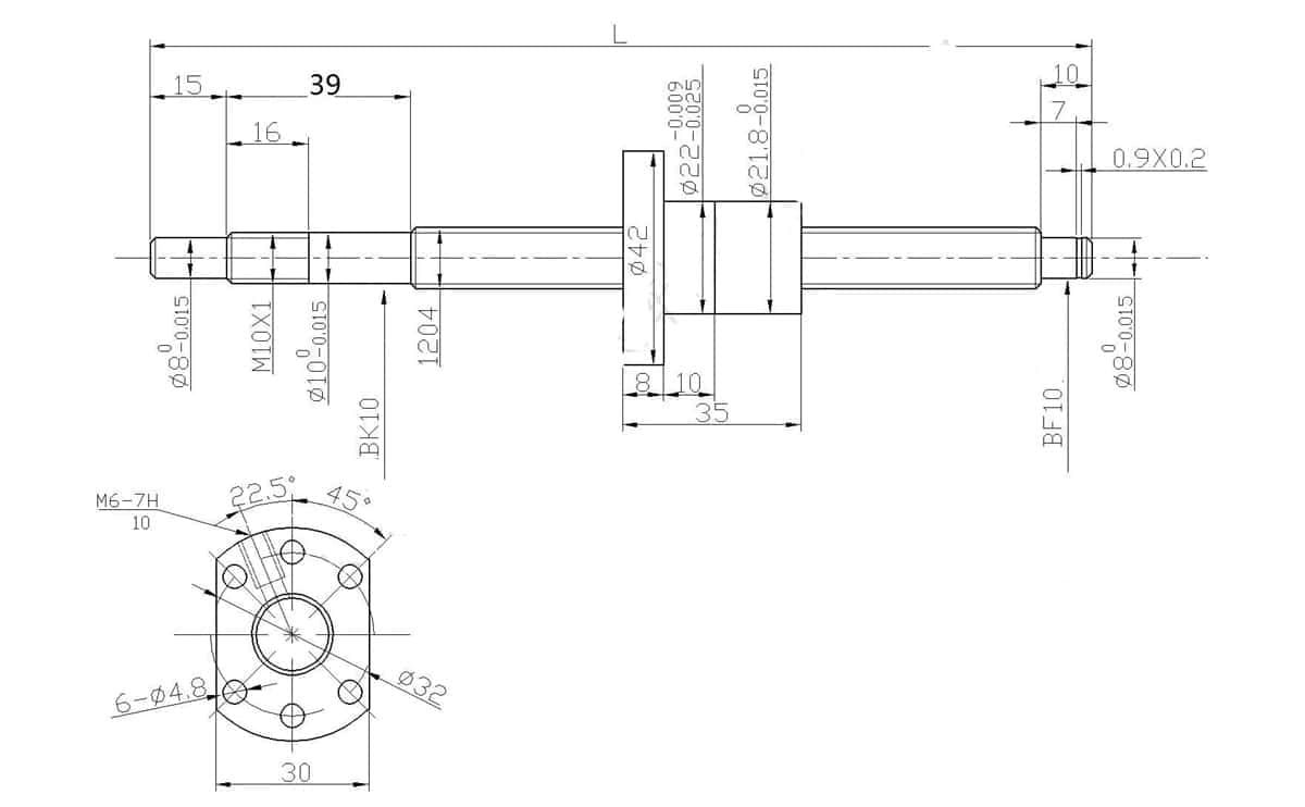 SFU1204 Ball Screw with Nut 12mm Diameter 1000mm Length High Precision Linear Motion Ballscrew with Machine Ending 2 SFU1204 Ball Screw with Nut 12mm Diameter 1000mm Length High Precision Linear Motion Ballscrew with Machine Ending - Image 2