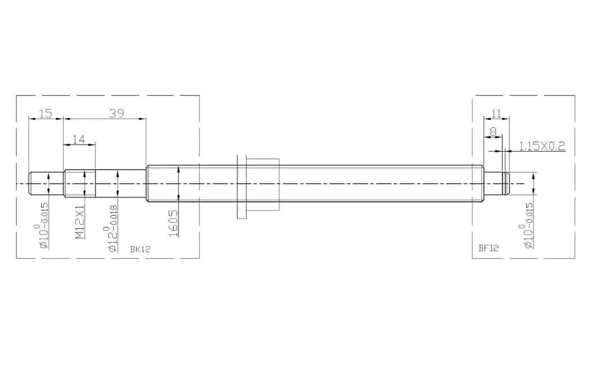 SFU1610 Ball Screw with 500mm 16mm Dia 10mm Lead with Preloaded Nut End Machined Ballscrew for CNC And 3D Printer 2 SFU1610 Ball Screw with 500mm 16mm Dia 10mm Lead with Preloaded Nut End Machined Ballscrew for CNC And 3D Printer - Image 2