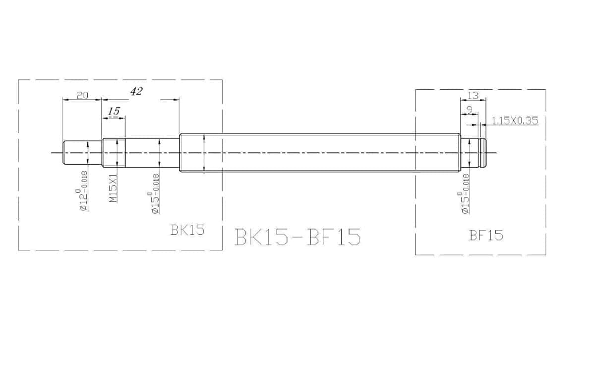 Ball Screw SFU2010 Dia 20mm Length 1000mm Pitch 10mm with nut 2 Ball Screw SFU2010 Dia 20mm Length 1000mm Pitch 10mm with nut - Image 2