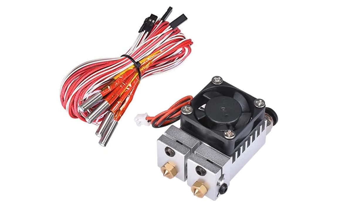 Chimera Dual Hotend 2 in 2 Out Double Head Print Hotend for 3D Printer 2 Chimera dual hotend