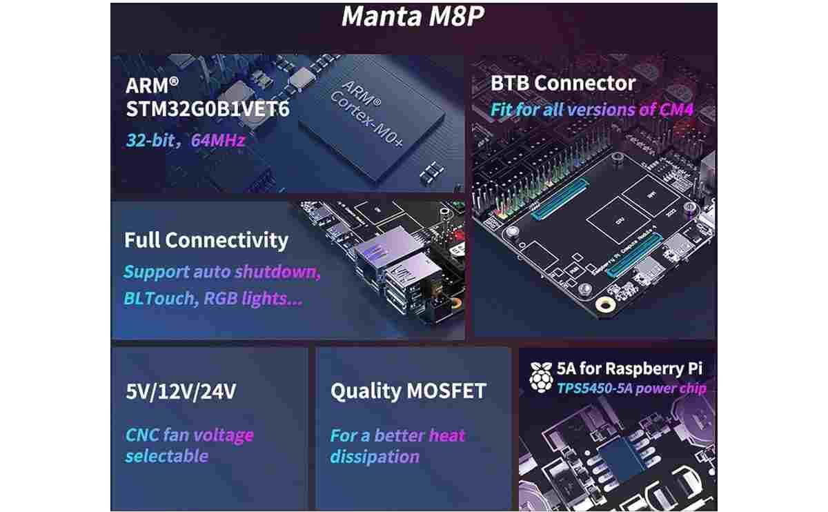 Manta M8P V1.1 Bigtreetech Control Board For 3D Printer 2 Manta M8P V1.1 Bigtreetech Control Board For 3D Printer - Image 2