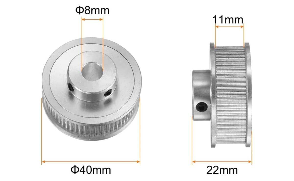 GT2 60 Teeth 10mm Belt Synchronous Pulley Bore 5mm And 8mm for 3D Printer Machine 2 GT2 60 Teeth 10mm Belt Synchronous Pulley Bore 5mm And 8mm for 3D Printer Machine - Image 2