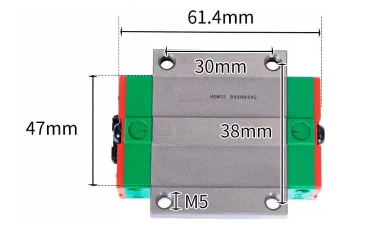 HGW15CC Linear Block Heavy Duty Linear Guide Rail for CNC Machines and Automation 3 HGW15CC Linear Block Heavy Duty Linear Guide Rail for CNC Machines and Automation - Image 3