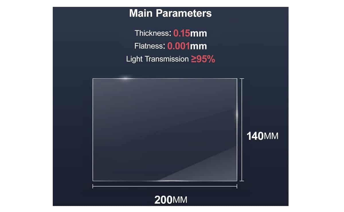 FEP Film 140x200mm High Transmittance Strength Thickness 0.15mm for UV DLP 3D Printers LCD SLA Resin 2 FEP Film 140x200mm High Transmittance Strength Thickness 0.15mm for UV DLP 3D Printers LCD SLA Resin - Image 2