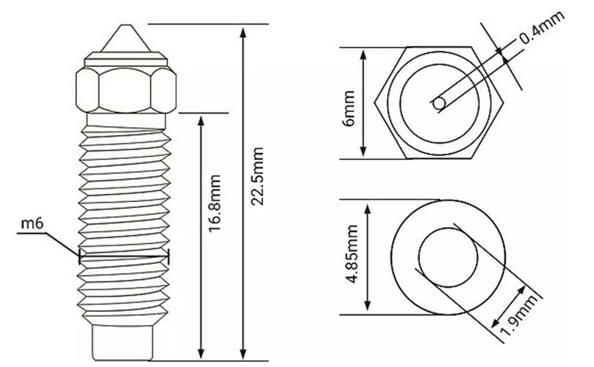 Elegoo neptune 4 max nozzle Nozzle and Neptune 4 Plus Nozzles Size 0.4mm 0.6mm 0.8mm For 3D printer machine 3 Elegoo neptune 4 max nozzle Nozzle and Neptune 4 Plus Nozzles Size 0.4mm 0.6mm 0.8mm For 3D printer machine - Image 3