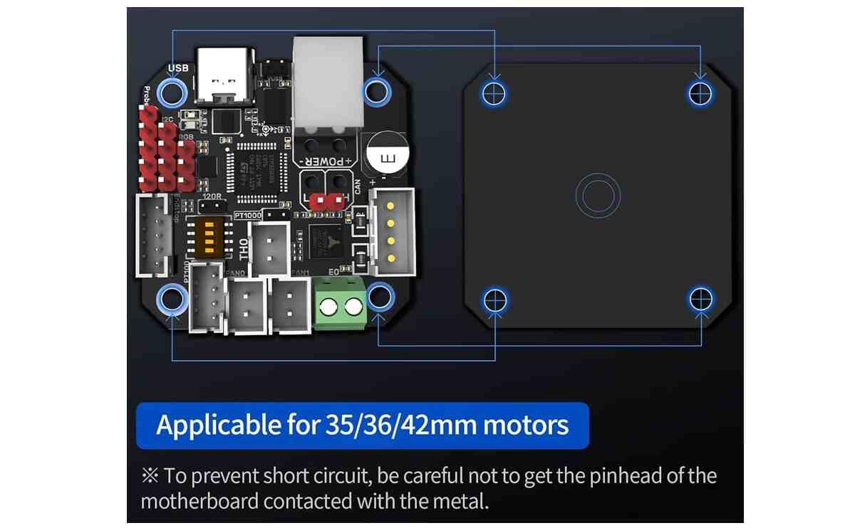 EBB42 CAN Bus with MAX31865 Adapter Board Hot End PCB Board Filament Break Blockage Detection for 42 Stepper Motor 4 EBB42 CAN Bus with MAX31865 Adapter Board Hot End PCB Board Filament Break Blockage Detection for 42 Stepper Motor - Image 4