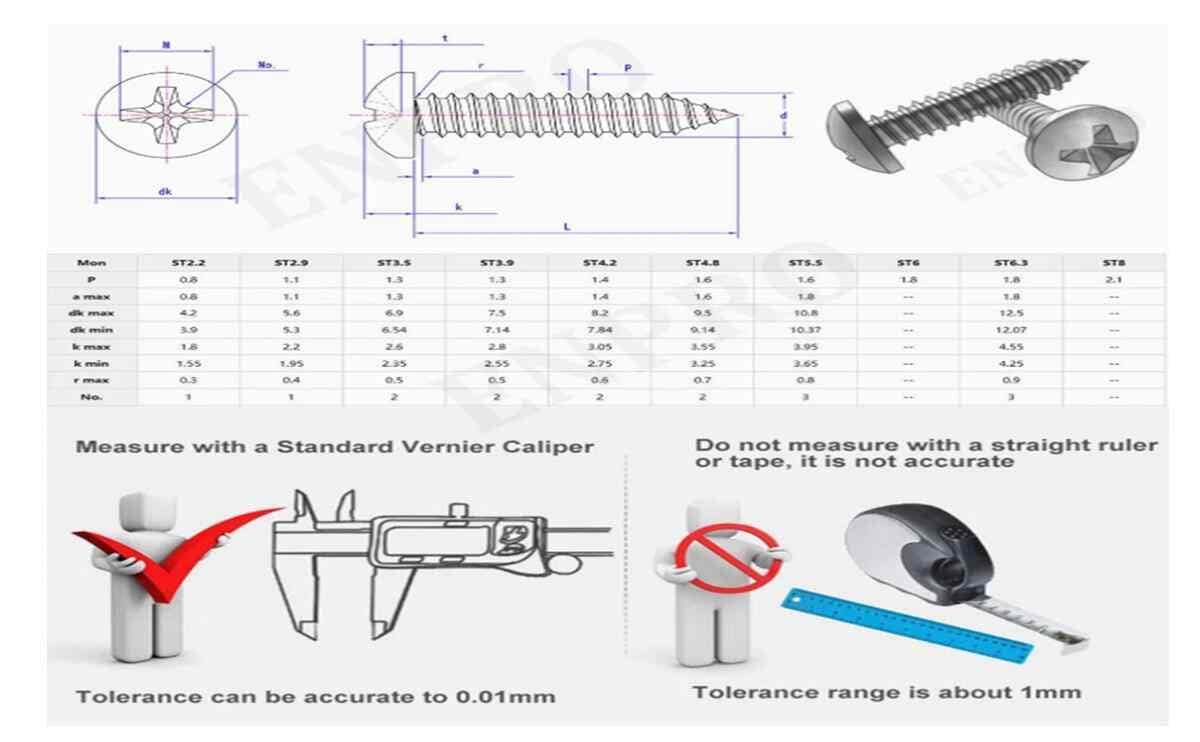 Self Tapping Screws Phillips Head Pan Head Sheet Metal Screws Wood Screws Stainless Steel 304 3 Self Tapping Screws Phillips Head Pan Head Sheet Metal Screws Wood Screws Stainless Steel 304 - Image 3