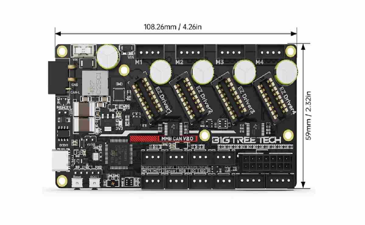 Bigtreetech ERCF Control Board MMB CAN V2.0 for 3D Printers 3 Bigtreetech ERCF Control Board MMB CAN V2.0 for 3D Printers - Image 3