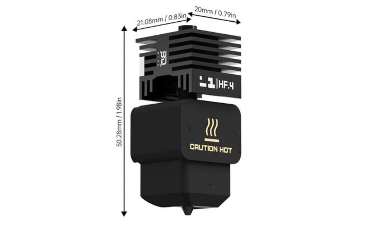 H2D Hotend High Flow with 0.4 Hardened Steel Nozzle for Bambu Lab A1/A1 mini/H2D 3 H2D Hotend High Flow with 0.4 Hardened Steel Nozzle for Bambu Lab A1/A1 mini/H2D - Image 3