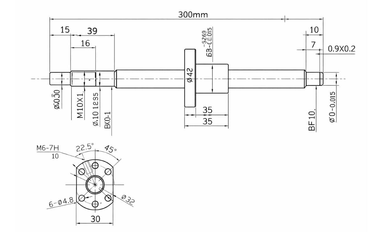 SFU1204 ball screw 300mm Length High Precision Linear Motion Ballscrew with Machine Ending 3 SFU1204 ball screw 300mm