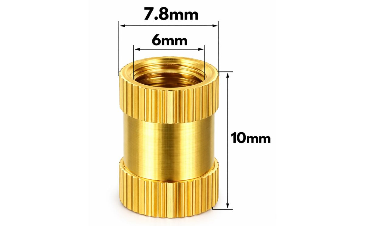 Brass Insert M6x10 for 3D Printer Parts 4 Brass Insert M6x10 for 3D Printer Parts - Image 4