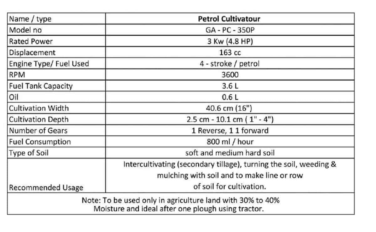 AG141 Power cultivator