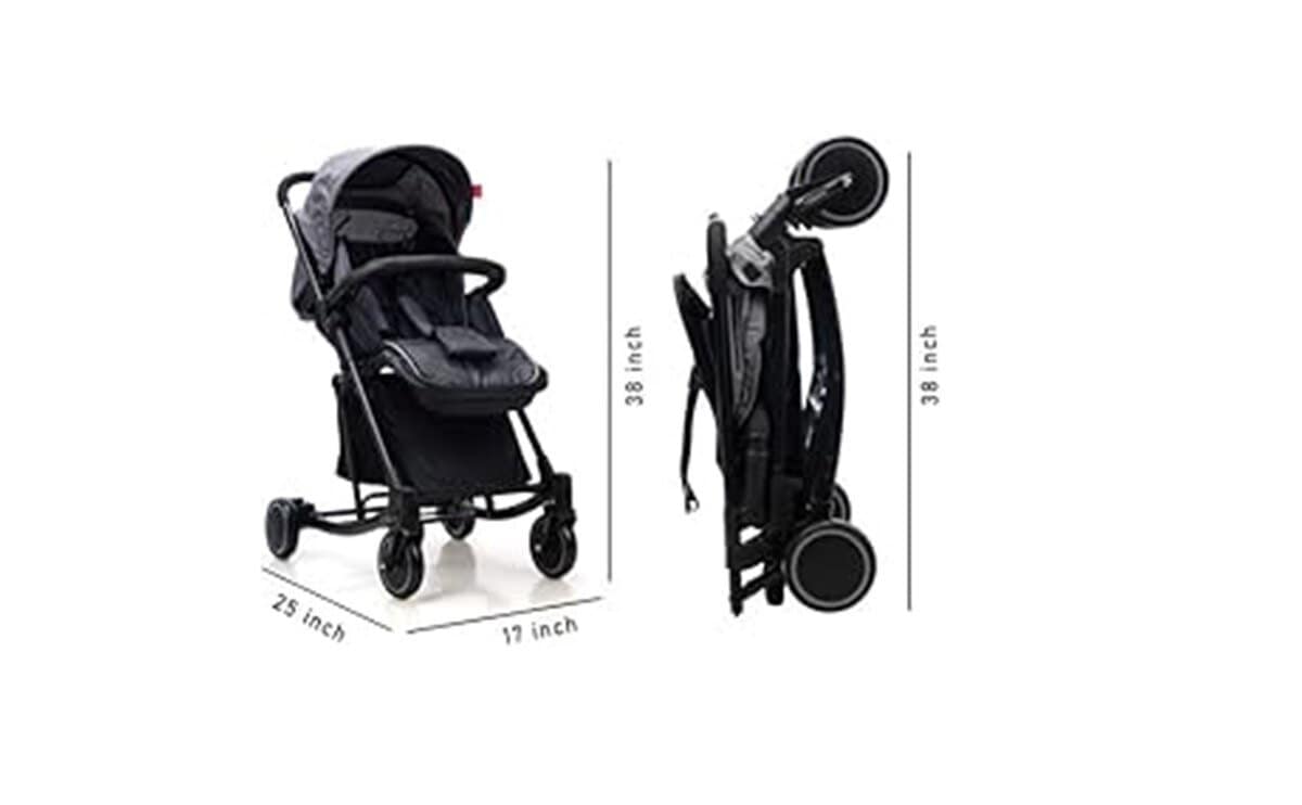 Baby Stroller for Newborn – Lightweight Baby Stroller (Blue & Black) - Image 2