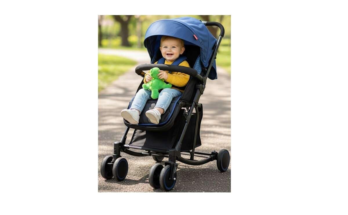 Baby Stroller for Newborn – Lightweight Baby Stroller (Blue & Black) - Image 4