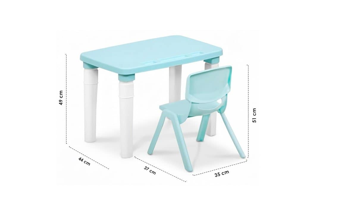 Table and Chair Set for Kids – Durable, Safe & Colorful (Pink & Blue) - Image 3