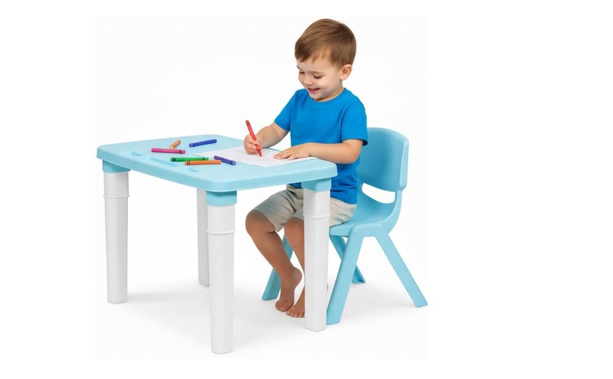 Table and Chair Set for Kids – Durable, Safe & Colorful (Pink & Blue) - Image 4
