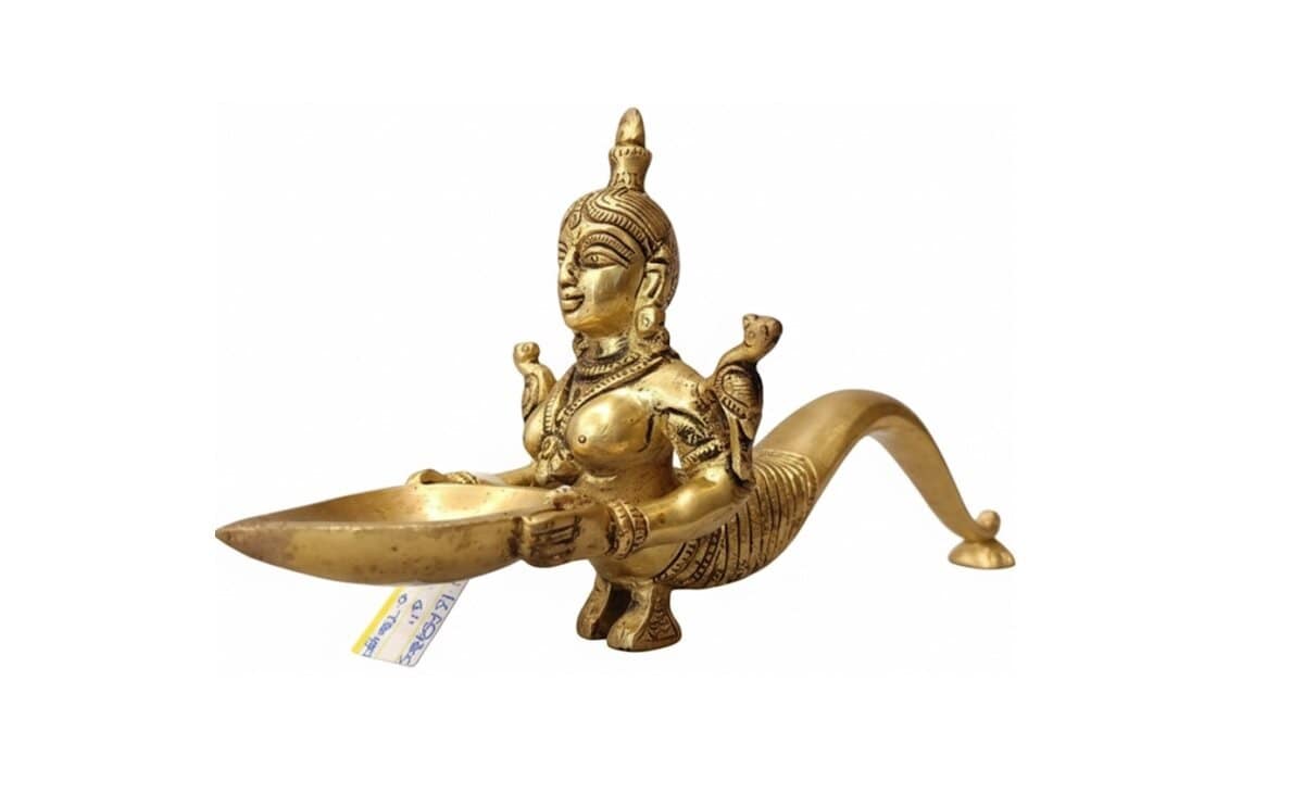 Brass fish paavai Diya