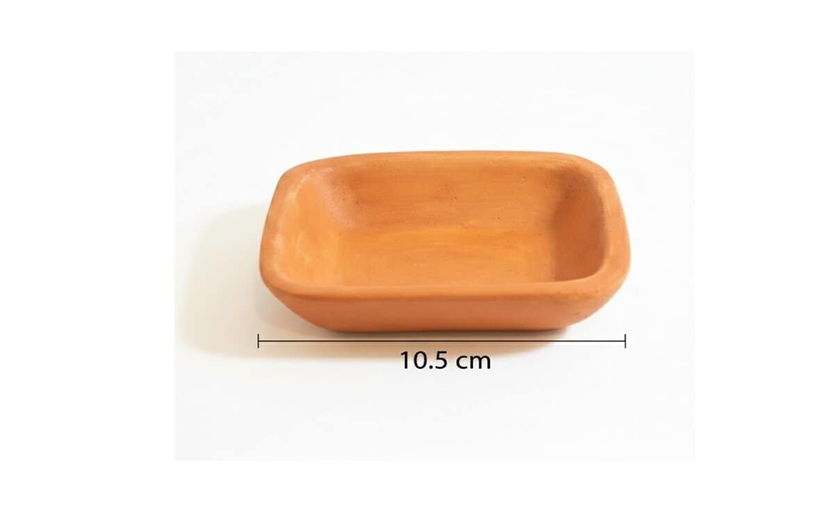 Rectangular Clay Serving Tray Natural Clay Kitchenware Clay Tray for Serving Food - Image 2