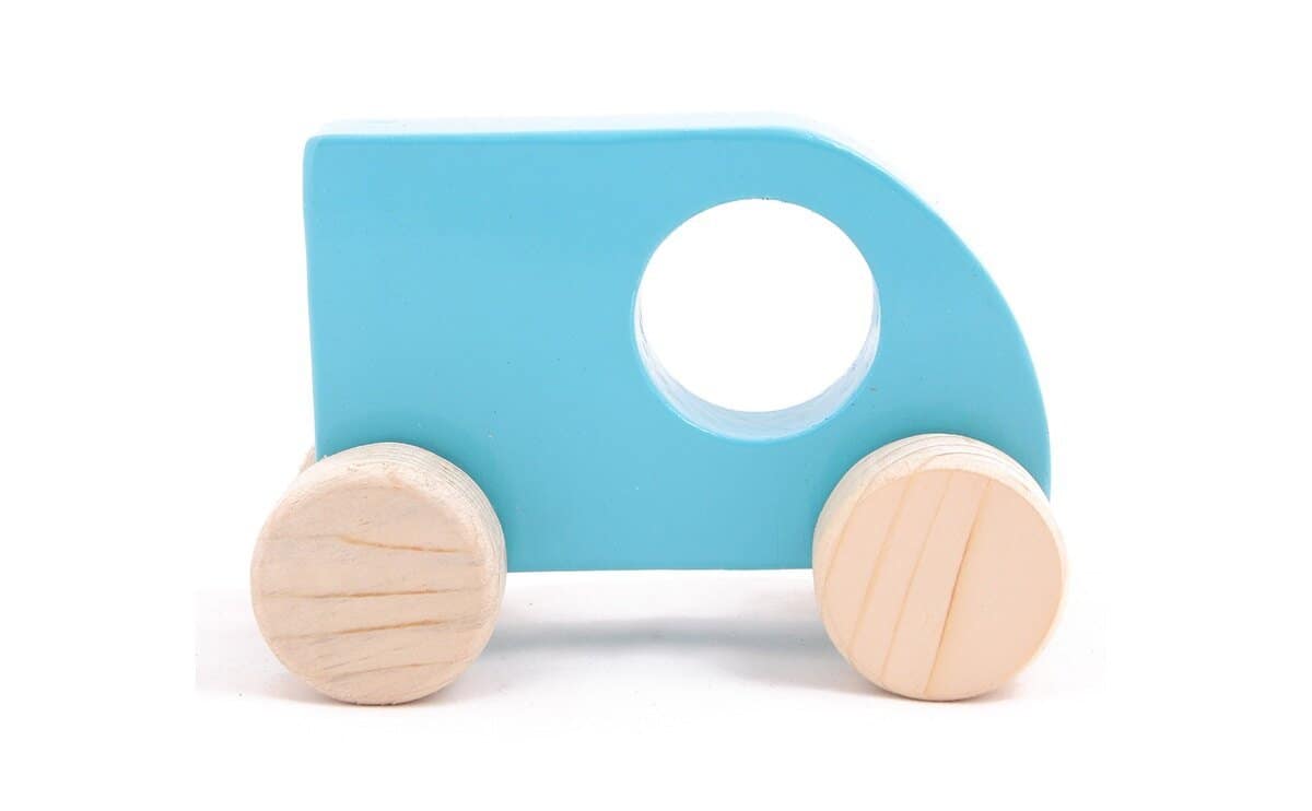 Wooden Sky Blue Mini Sumo Car Toy for Kids