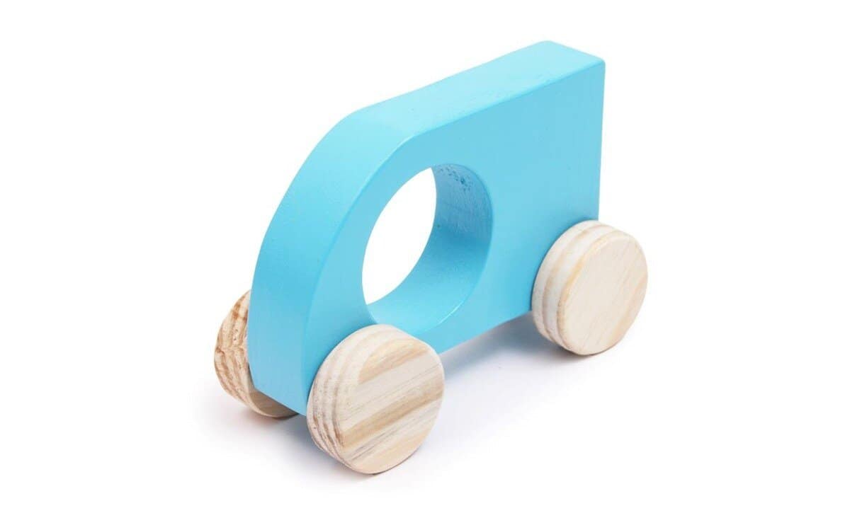 Wooden Sky Blue Mini Sumo Car Toy for Kids – Handmade Eco-Friendly Push Toy, Safe Educational Wooden Vehicle for Toddlers, Boys & Girls, Perfect for Creative Play and Gifting - Image 3