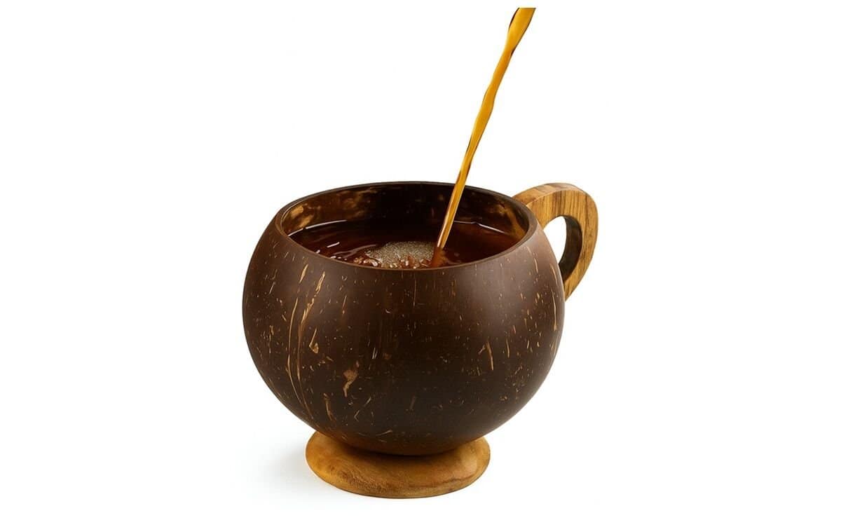 Natural Coconut Shell Cup with handle