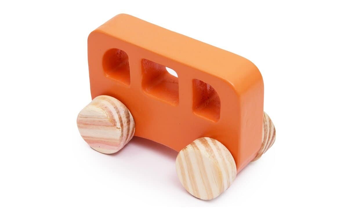 Wooden School Van Play Toy for Kids – Handmade, Eco-Friendly, Montessori Learning & Imaginative Play Vehicle - Image 2