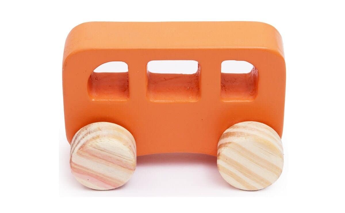 Wooden School Van Play Toy for Kids – Handmade, Eco-Friendly, Montessori Learning & Imaginative Play Vehicle - Image 3