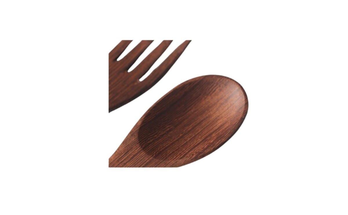 Spoon & Fork Handmade Ebony Wooden Utensil Set - Image 2