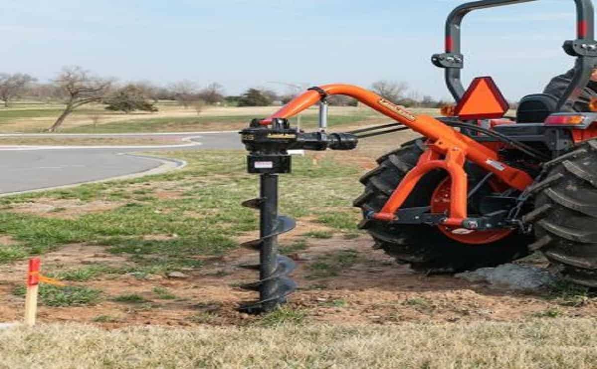Tractor post hole digger tractor implement tools