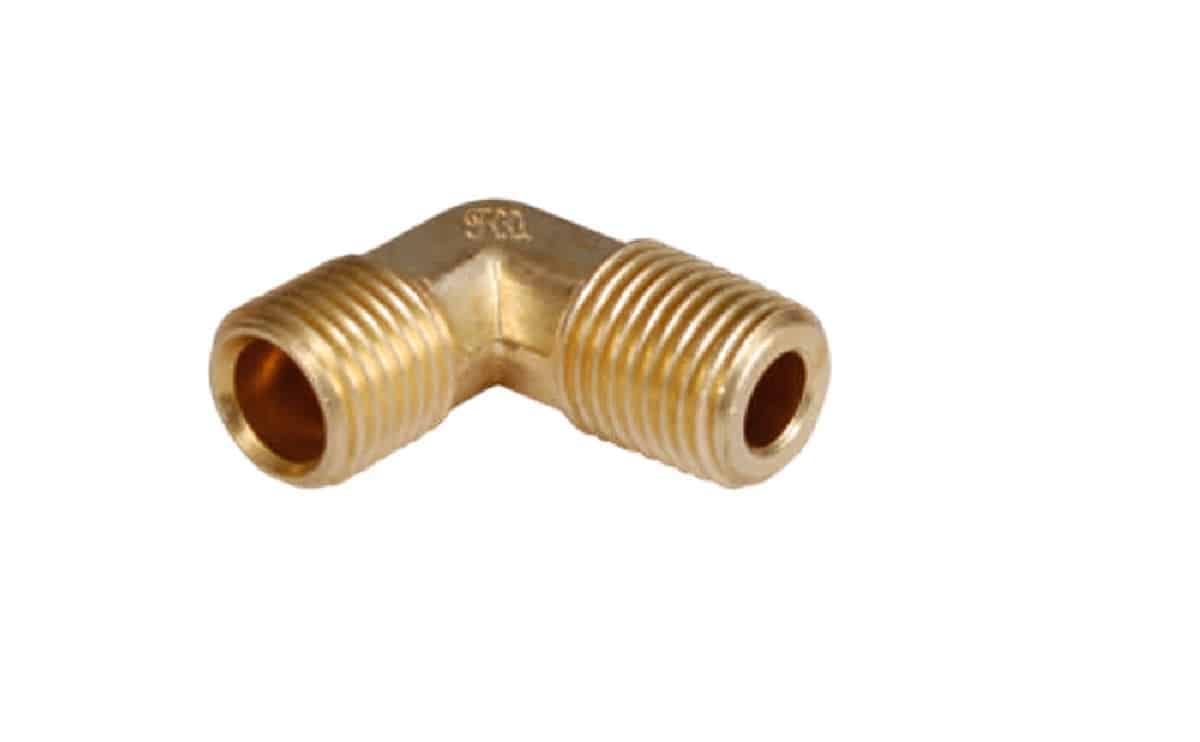 Brass elbow connector