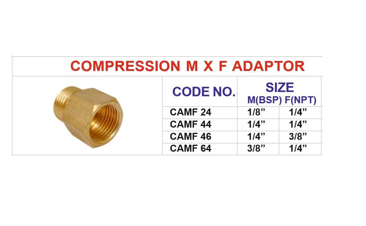 ND503 brass fittings adaptor 2