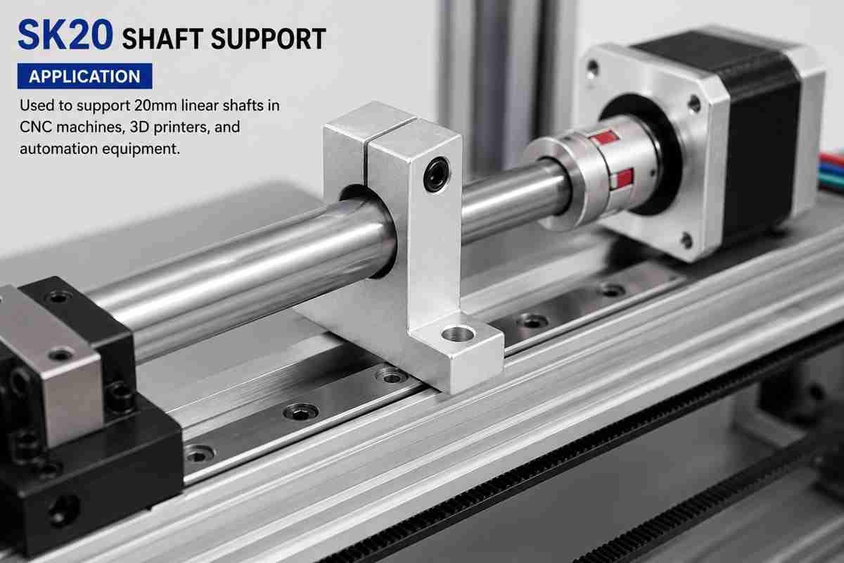 SK20 Shaft Support 20mm Linear Bearing Slide Rail Guide Blocks for CNC And 3D Printer 4 SK20 Shaft Support 20mm Linear Bearing Slide Rail Guide Blocks for CNC And 3D Printer - Image 4