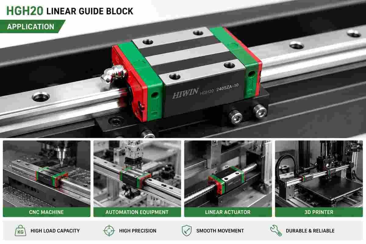 Hiwin HGH20 Linear Guide Block 20mm Heavy Load Linear Motion Bearing 4 Hiwin HGH20 Linear Guide Block 20mm Heavy Load Linear Motion Bearing - Image 4