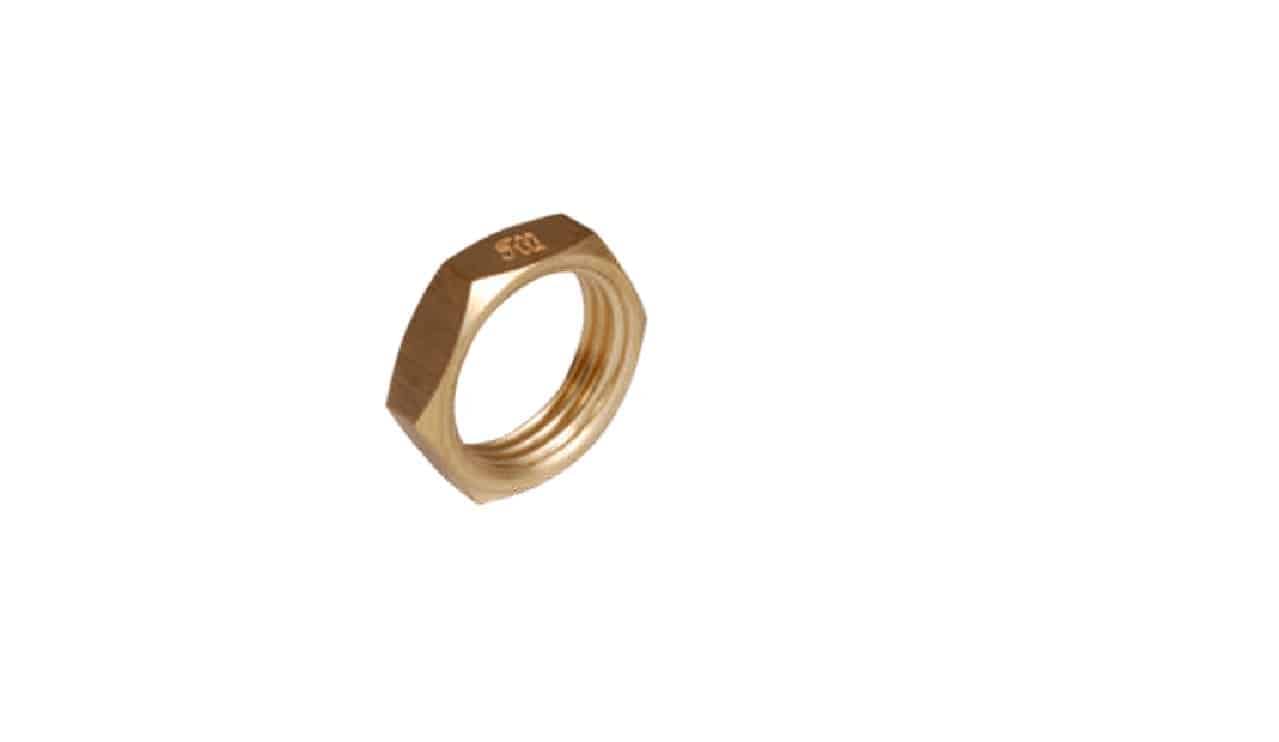 ND528 brass fittings check nut 1