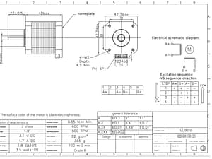 Nema23 Stepper motor 11.6/18.9/34 Kgcm motor for 3d printer - Nema 23-18.9kgcm