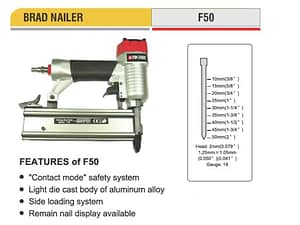 Professional Pneumatic Tools - BRAD NAILER F50