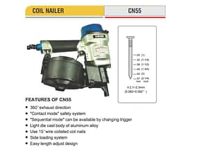 Professional Pneumatic Tools - COIL NAILER