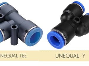 Pneumatic tee fittings