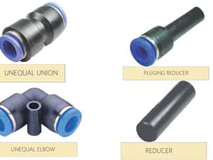 Pneumatic elbow fittings